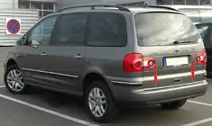 Ford Galaxy 1995–2006 Bagagerumskantliste (rustfrit stål) foto 1