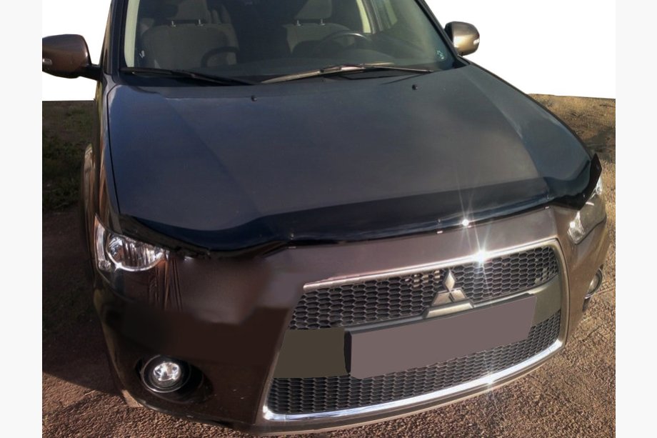 Mitsubishi Outlander 2006–2012 Lang insekt- og stenslagsafviser til motorhjelm 2009-2012 (SIM) Image