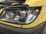 Mercedes Sprinter W901/902/903/904/905 1995–2006 Øjenlåg til forlygter (sort, ABS, 2000-2006) Mat sort foto 1