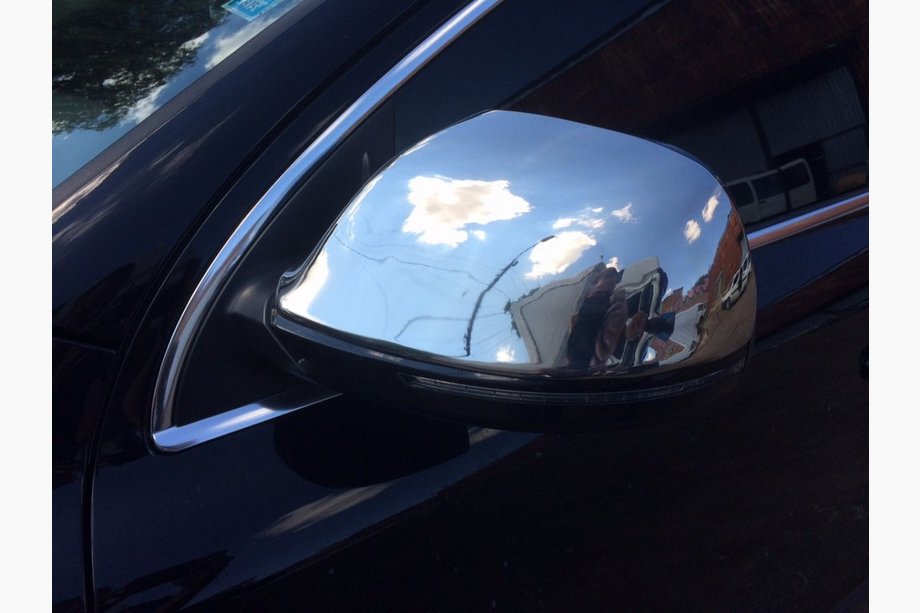 Audi Q7 2005–2015 Spejlkåber til sidespejle (2 stk., rustfrit stål) OmsaLine, rustfrit stål Image