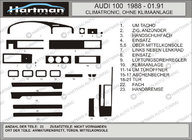 Audi 100 C3 1988–1991 Instrumentbordslister (Hartman) foto 1
