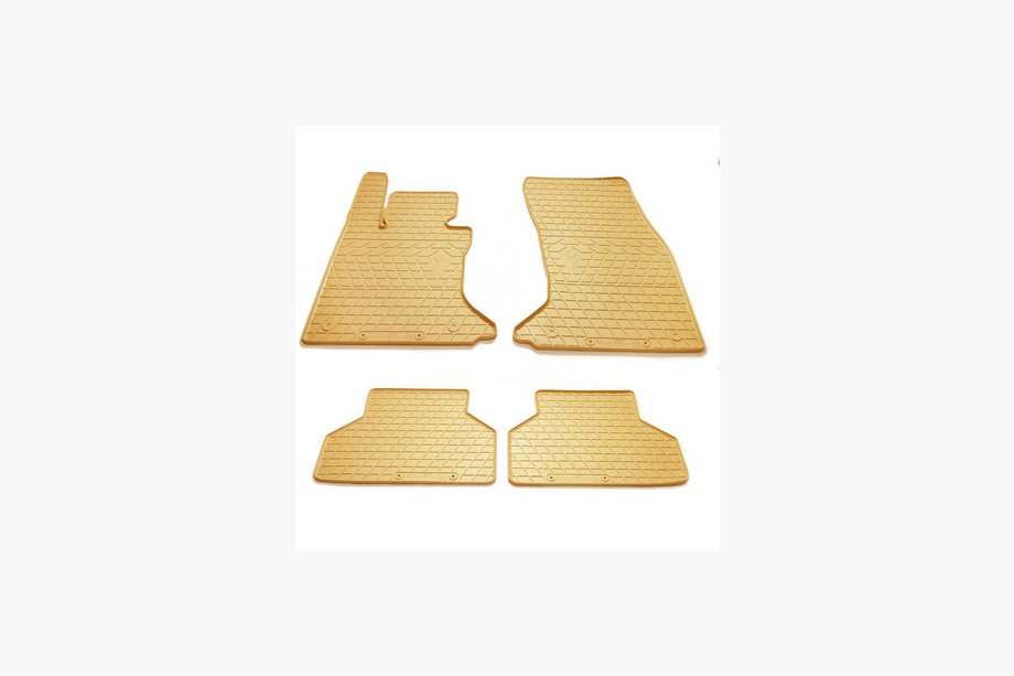 BMW 5-serie E60/E61 2003–2010 Beige gummimåtter til kabinen (4 stk., Stingray Premium) Image