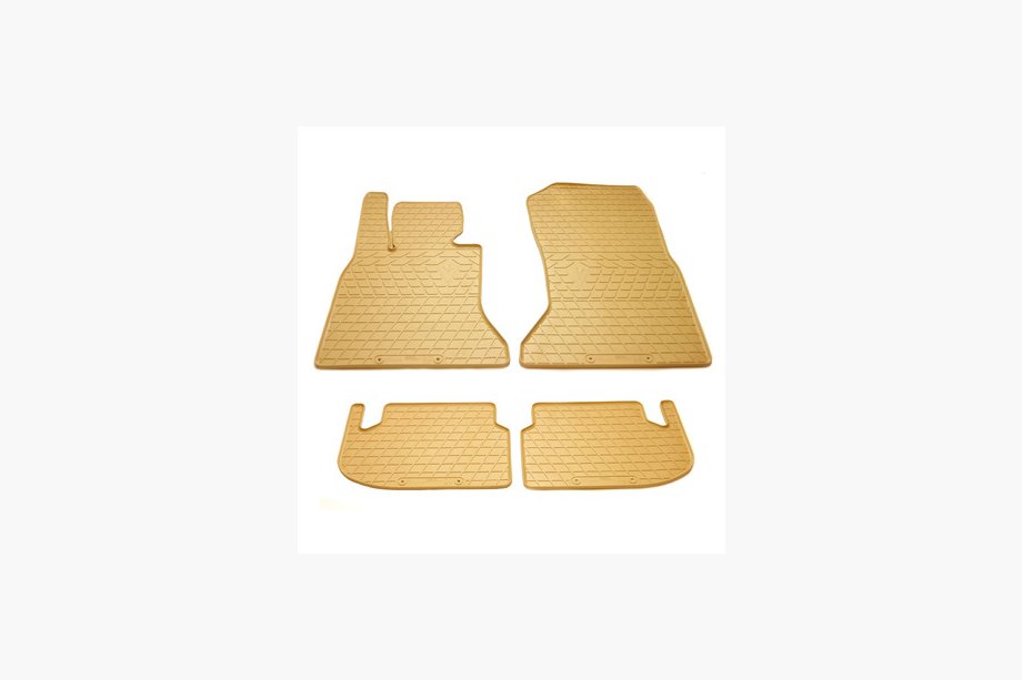 BMW 5-serie F10/F11 2010–2016 Beige gummimåtter til kabinen (4 stk., Stingray Premium) Image