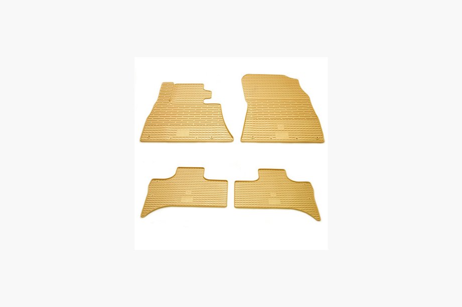 BMW X5 E70 2007–2013 Beige gummimåtter til kabinen (4 stk., Stingray Premium) Image