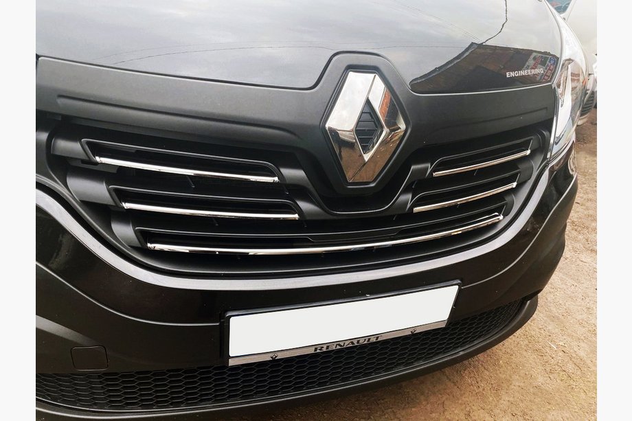 Renault Trafic 2015– Kølergrill-lister 2015-2019 (5 stk., rustfrit stål) Image