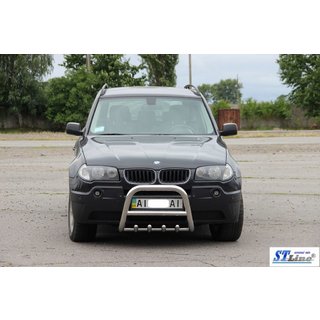 Bullbar i rustfrit stål BMW X3 E83 2003–2010 foto 3