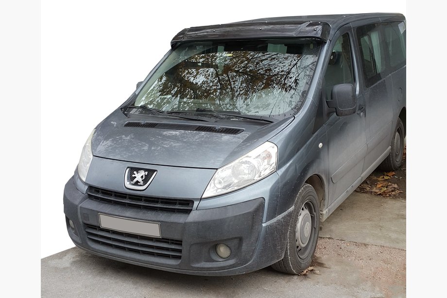 Peugeot Expert 2007–2016 Forrudevisir (sort højglans, 5 mm) Foto 1