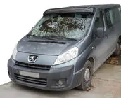 Fiat Scudo 2007–2015 Forrudevisir (sort højglans, 5 mm) foto 1