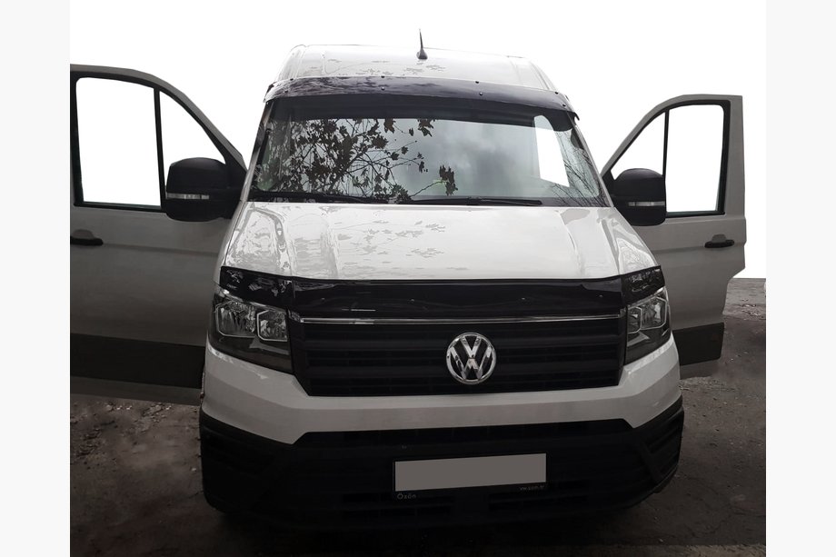 Volkswagen Crafter 2016– Forrude-deflektor (blank sort, 5 mm) Foto 1