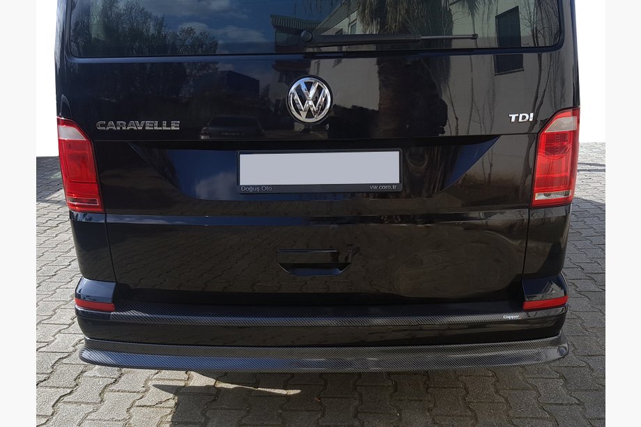 Volkswagen T6 2015–2024 Bageste lip-forlænger i carbon-look (ABS) Image