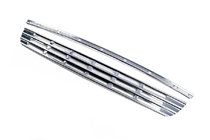 Peugeot Partner Tepee 2008–2018 Kromlister til grill (2 dele, rustfrit stål) Carmos - Tyrkisk stål foto 5