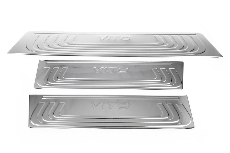 Mercedes Vito/V-klasse W447 2014– OmsaLine indvendige dørtrinslister (3 stk., rustfrit stål) Image