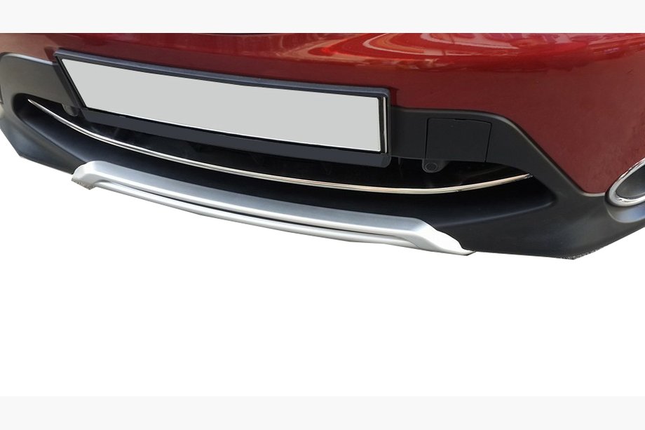 Nissan Qashqai 2014–2021 Krombeskyttelsesliste til forreste kofanger (2014-2017, rustfrit stål) Carmos - Tyrkisk stål Image