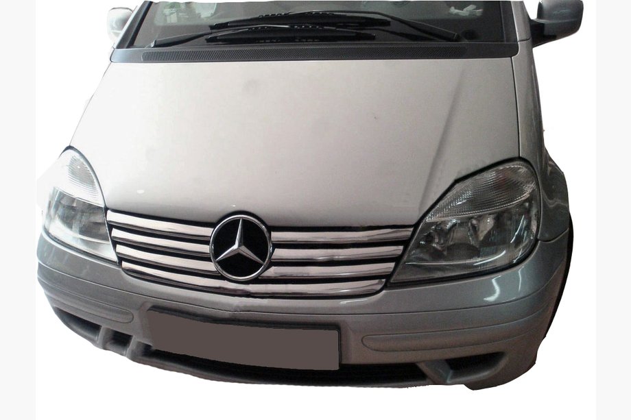 Mercedes Vaneo W414 2001–2005 Krom pyntelister til kølergrill (7 dele, rustfrit stål) Image
