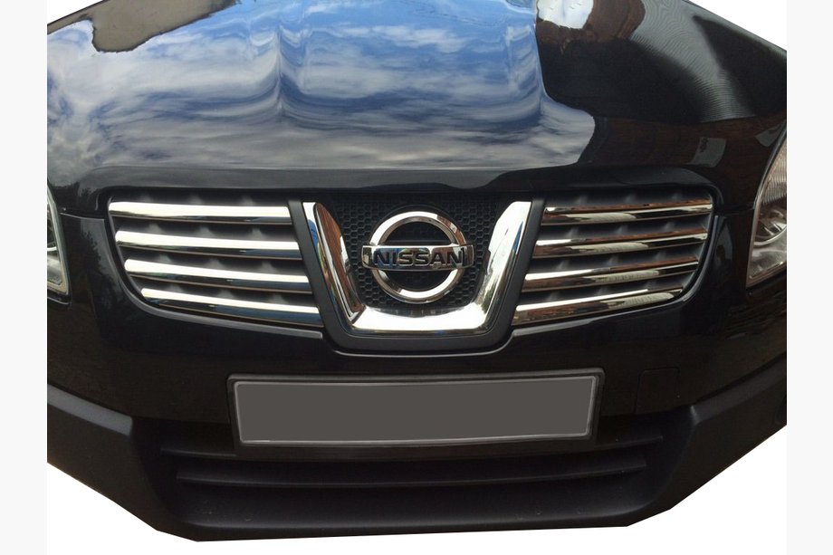 Nissan Qashqai 2007–2010 Kølergrill-lister (8 stk., rustfrit stål) Carmos - Tyrkisk stål Image