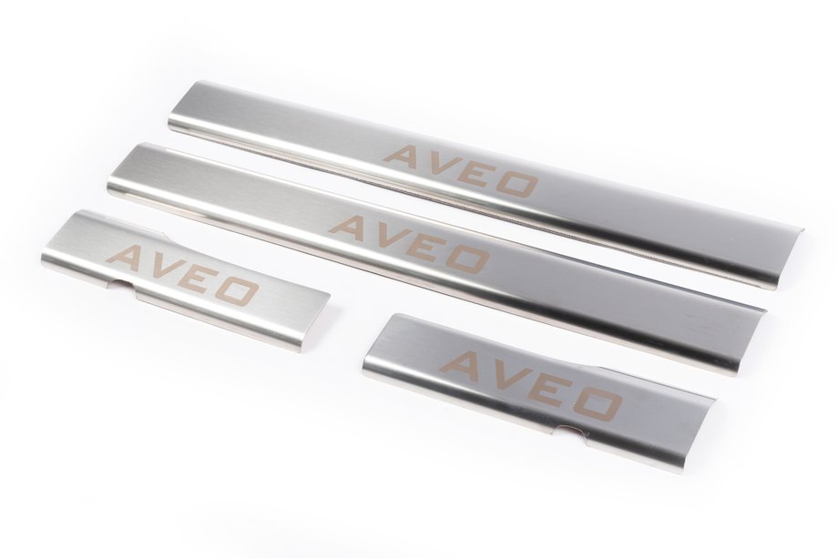 Chevrolet Aveo T250 2005–2011 Indvendige dørtrinslister Carmos V1 (4 stk., rustfrit stål) Image