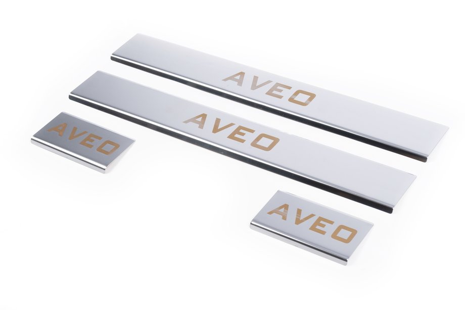 Chevrolet Aveo T300 2011–2020 Carmos V1 dørtrinslister (4 stk., rustfrit stål) Image