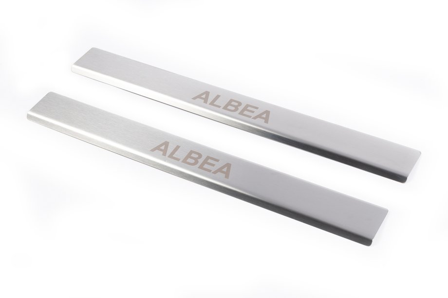 Fiat Albea 2002–2012 Dørtrinslister Carmos (2 stk., rustfrit stål) Foto 1
