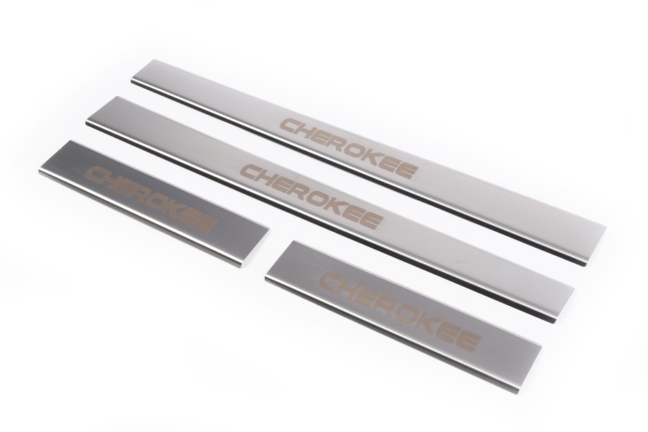 Jeep Cherokee/Liberty 2007–2013 Dørtrinslister Carmos V1 (4 stk., rustfrit stål) Image