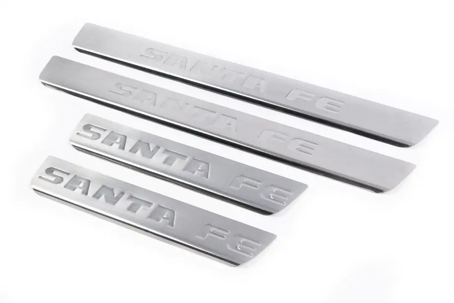 Hyundai Santa Fe 2 2006–2012 Dørtrinslister Carmos V1 (4 stk., rustfrit stål) Image