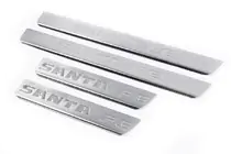 Hyundai Santa Fe 2 2006–2012 Dørtrinslister Carmos V1 (4 stk., rustfrit stål) foto 1