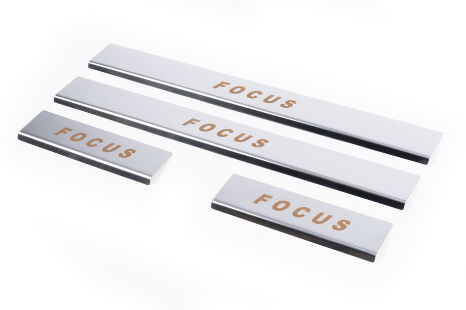 Ford Focus I 1998–2005 Carmos V1 dørtrinslister (4 stk., rustfrit stål) Image