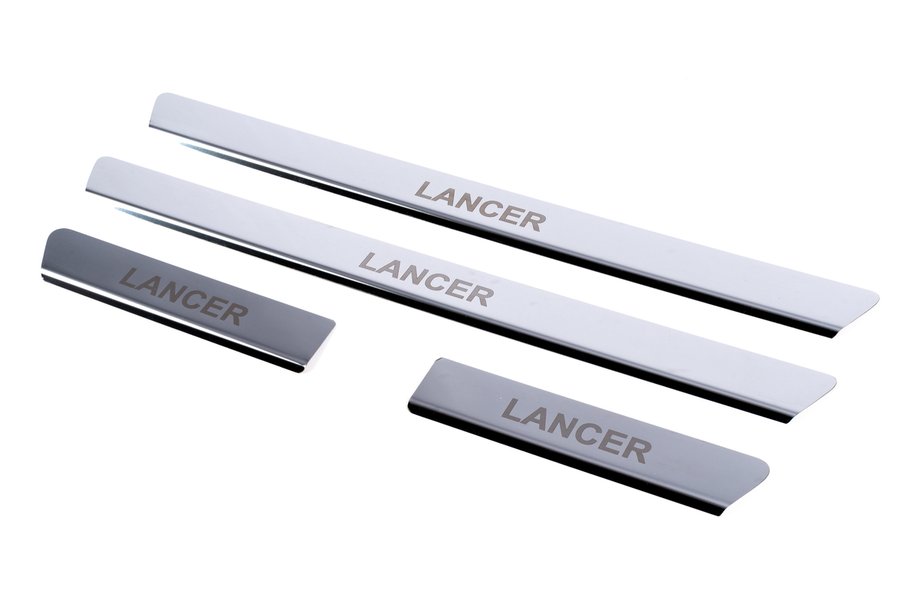 Mitsubishi Lancer 9 2004–2008 Carmos V1 dørtrinslister (4 stk., rustfrit stål) Image