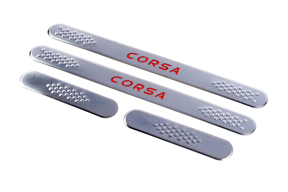 Opel Corsa C 2000–2006 Dørtrinslister Carmos V1 (4 stk., rustfrit stål) Image