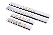 Skoda Rapid 2012–2019 Dørtrinslister Carmos V1 (4 stk., rustfrit stål) foto 1