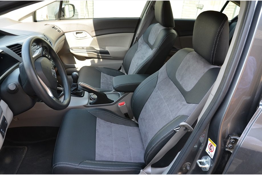 Honda Civic Sedan IX 2011–2016 Sædeovertræk SoyuzAuto i læderlook Image