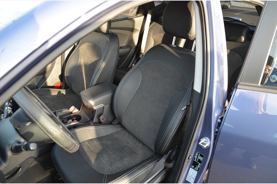 Hyundai IX-35 2010–2015 Sædeovertræk SoyuzAuto i læderlook Image