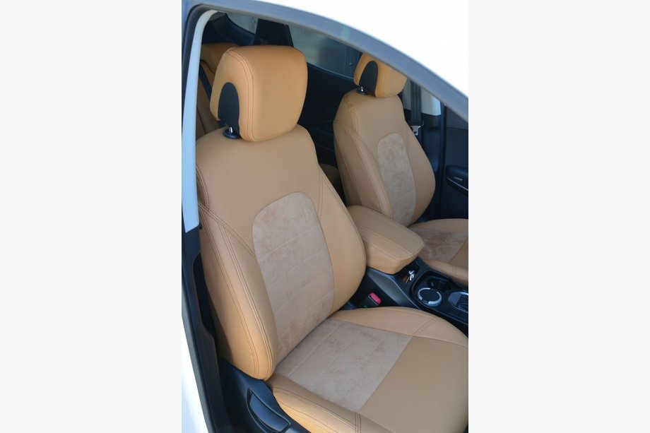 Hyundai Santa Fe 3 2012–2018 Sædeovertræk SoyuzAuto i læderlook Image