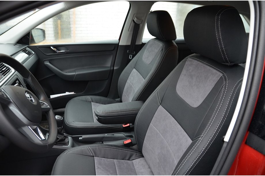 Skoda Rapid 2012–2019 Sædeovertræk SoyuzAuto i læderlook Image