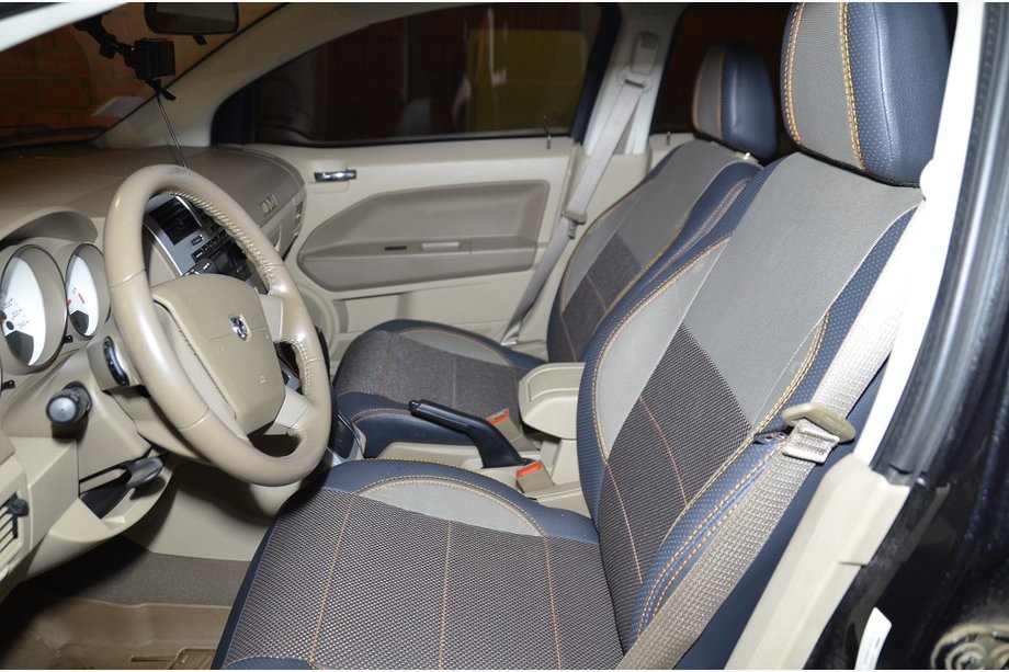 Dodge Caliber 2006–2011 Sædeovertræk i kunstlæder SoyuzAuto Premium Image