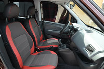 Fiat Doblo II 2010–2022 Premium sædeovertræk i kunstlæder (kombinerede, komplet kabinesæt) foto 3