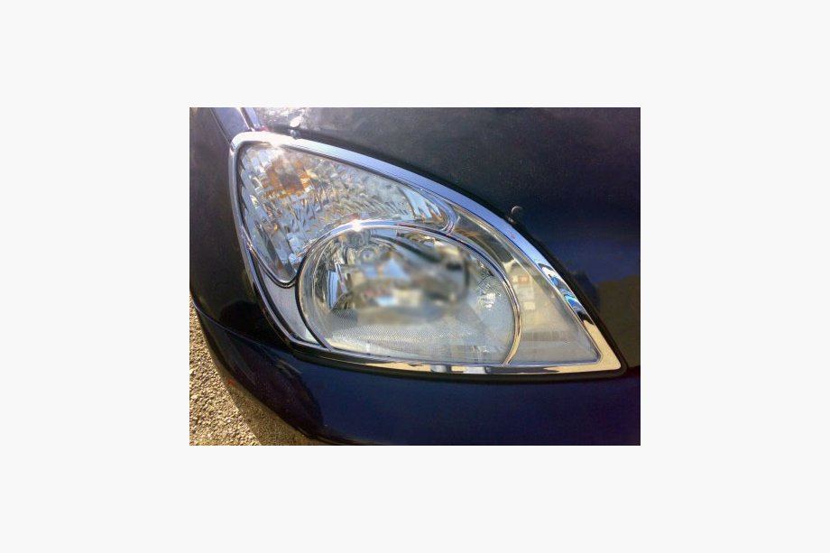 Chery Tiggo 1 2005–2016 Krom forlygterammer (ABS, krom) Image