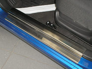 Chevrolet Aveo T250 2005–2011 Nataniko dørtrinslister (rustfrit stål) 4 stk., Standard – Lohmann-tape, 0,5 mm foto 1