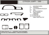 Citroen Jumpy 1996–2007 Instrumentbordslister (Hartman) foto 1