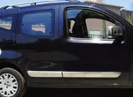Peugeot Bipper 2008–2017 Dørlister (4 stk., rustfrit stål) Carmos - Tyrkisk stål foto 1