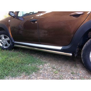 Siderør (2 stk., rustfrit stål) Dacia Duster 2008–2018 foto 1