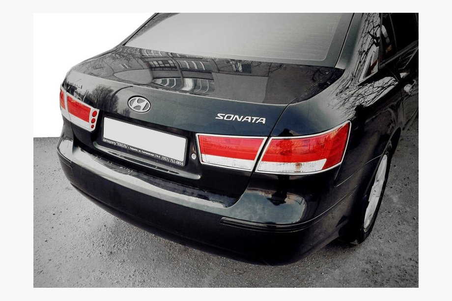 Hyundai Sonata NF 2004–2009 Stoplygte-kromcovers (2 stk., plast) Image