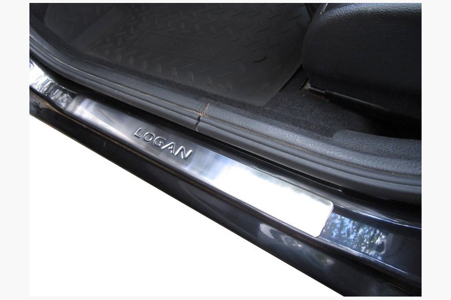 Renault Logan I 2008–2013 Dørtrinslister OmsaLine (4 stk., rustfrit stål) Image