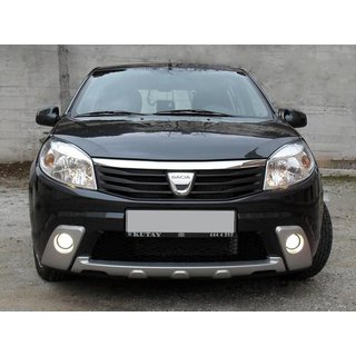Frontkofanger lip-spoiler (3 stk., til lakering) Renault Sandero 2007–2013 foto 1