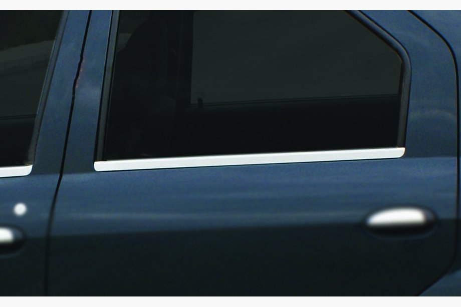 Renault Logan I 2005–2008 (Carmos) Vindueslister i rustfrit stål Image