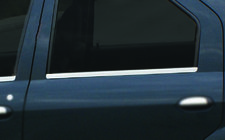 Renault Logan I 2005–2008 (Carmos) Vindueslister i rustfrit stål foto 1