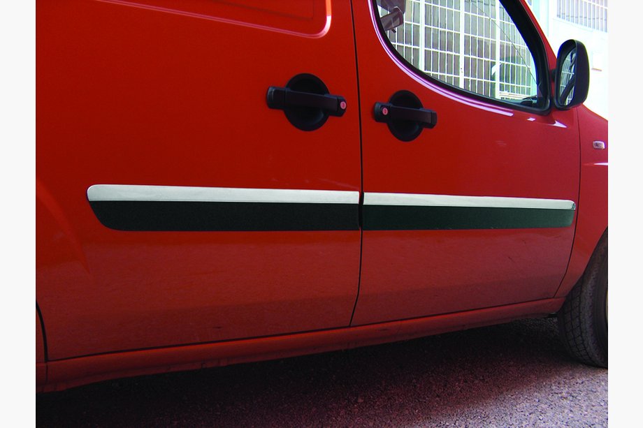 Fiat Doblo I 2005–2010 Dørlister, smal model (4 stk., rustfrit stål) Carmos - Tyrkisk stål Foto 3