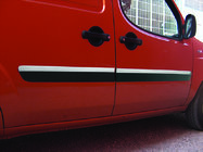 Fiat Doblo I 2005–2010 Dørlister, smal model (4 stk., rustfrit stål) OmsaLine - italiensk rustfrit stål foto 3