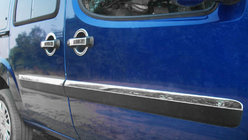 Fiat Doblo I 2005–2010 Dørlister, smal model (4 stk., rustfrit stål) OmsaLine - italiensk rustfrit stål foto 1