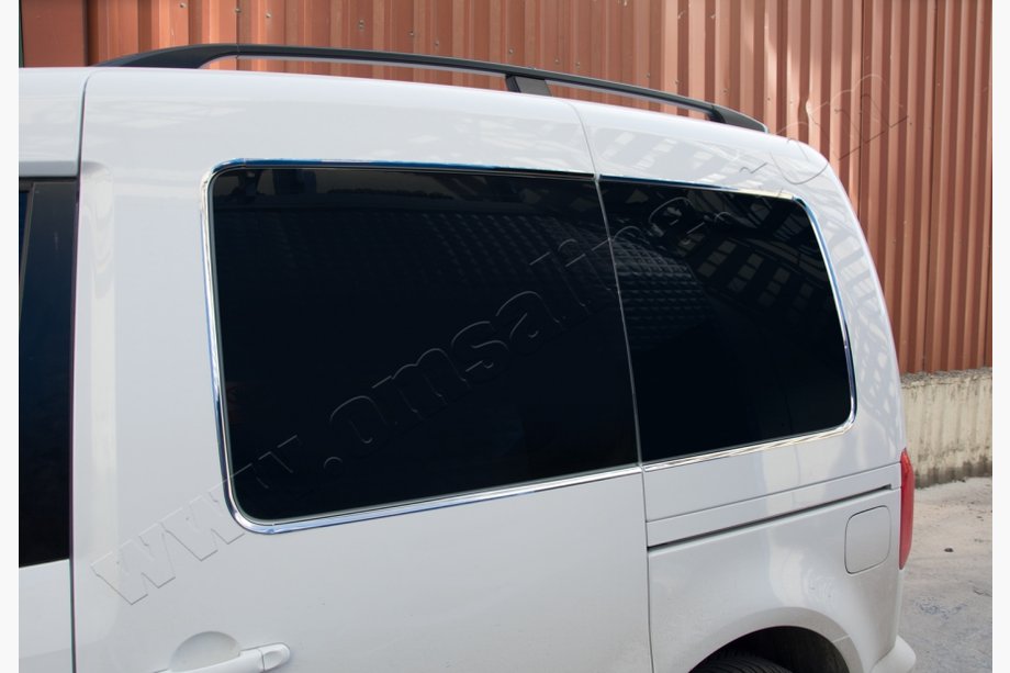 Volkswagen Caddy 2010–2015 Kromlister til bagruder (12 stk., rustfrit stål) Image