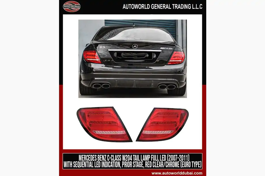Mercedes C-class W204 2007–2015 LED baglygter (2007-2011, 2 stk.) Image